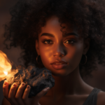 acoota_brown_woman_holding_glowing_coal_with_smoke_with_angry_l_faed5638-4551-4302-bcda-6f635273136f